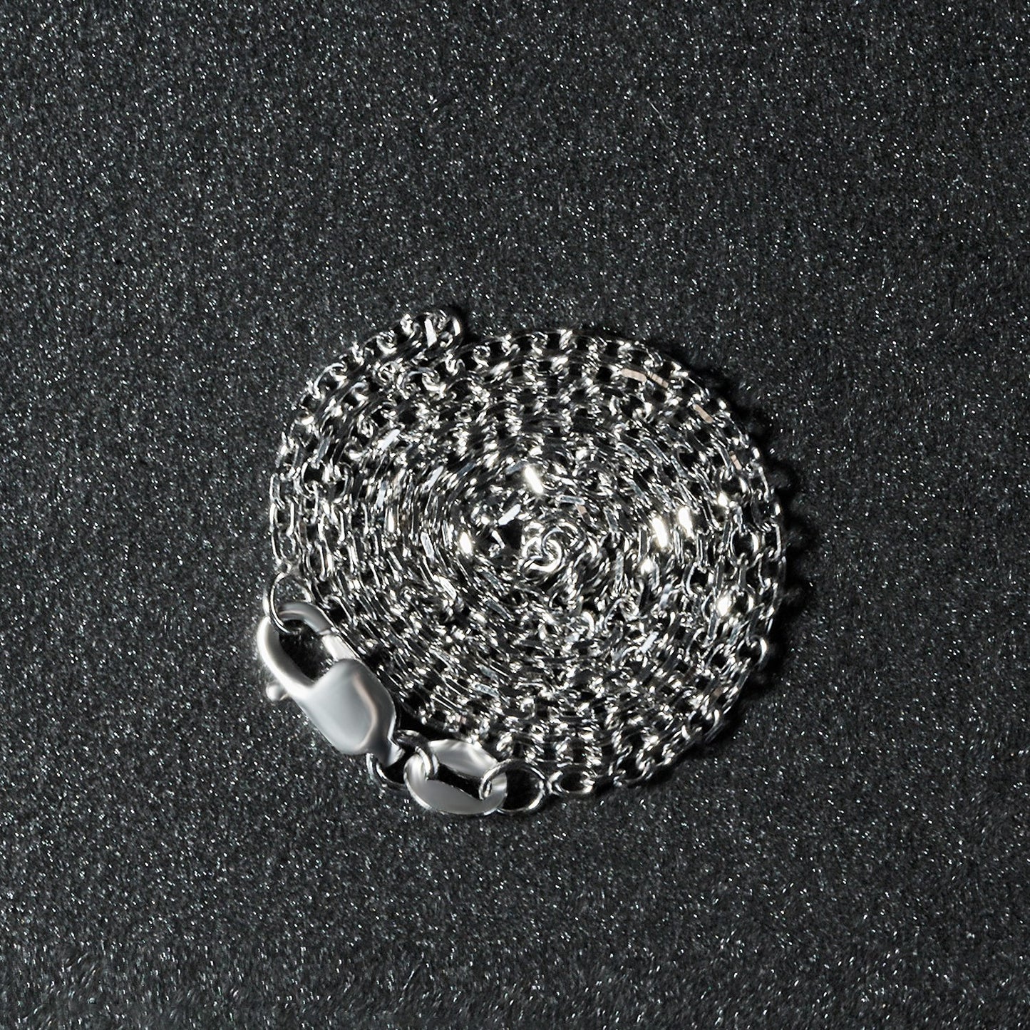 18k White Gold Diamond Cut Cable Link Chain (1.40 mm)