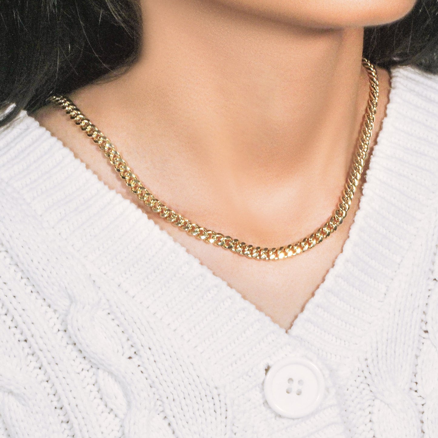 14k Yellow Gold Semi Solid Miami Cuban Chain (5.00 mm)