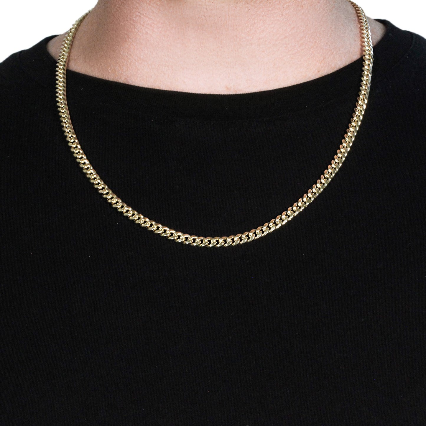 14k Yellow Gold Semi Solid Miami Cuban Chain (5.00 mm)