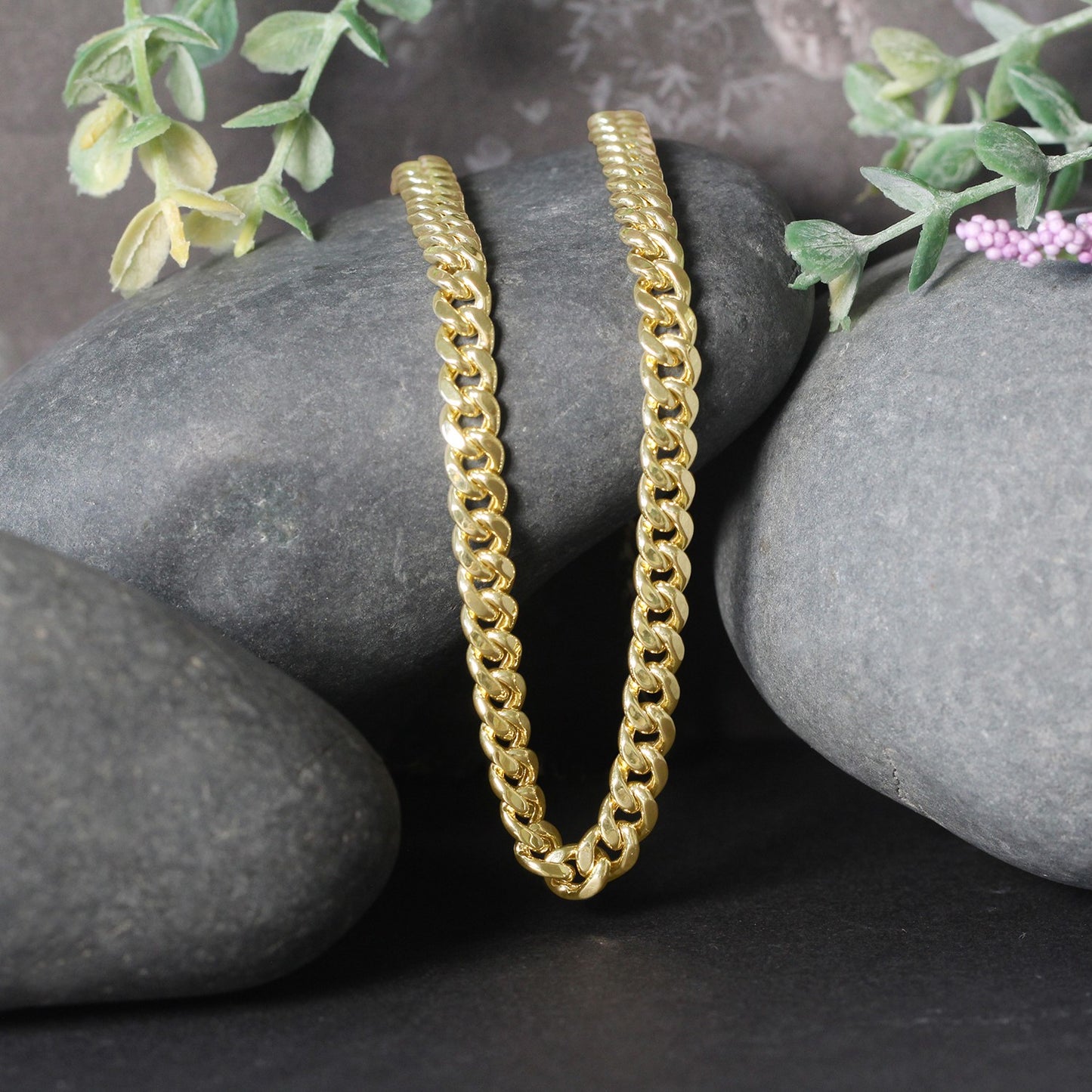 14k Yellow Gold Semi Solid Miami Cuban Chain (5.00 mm)