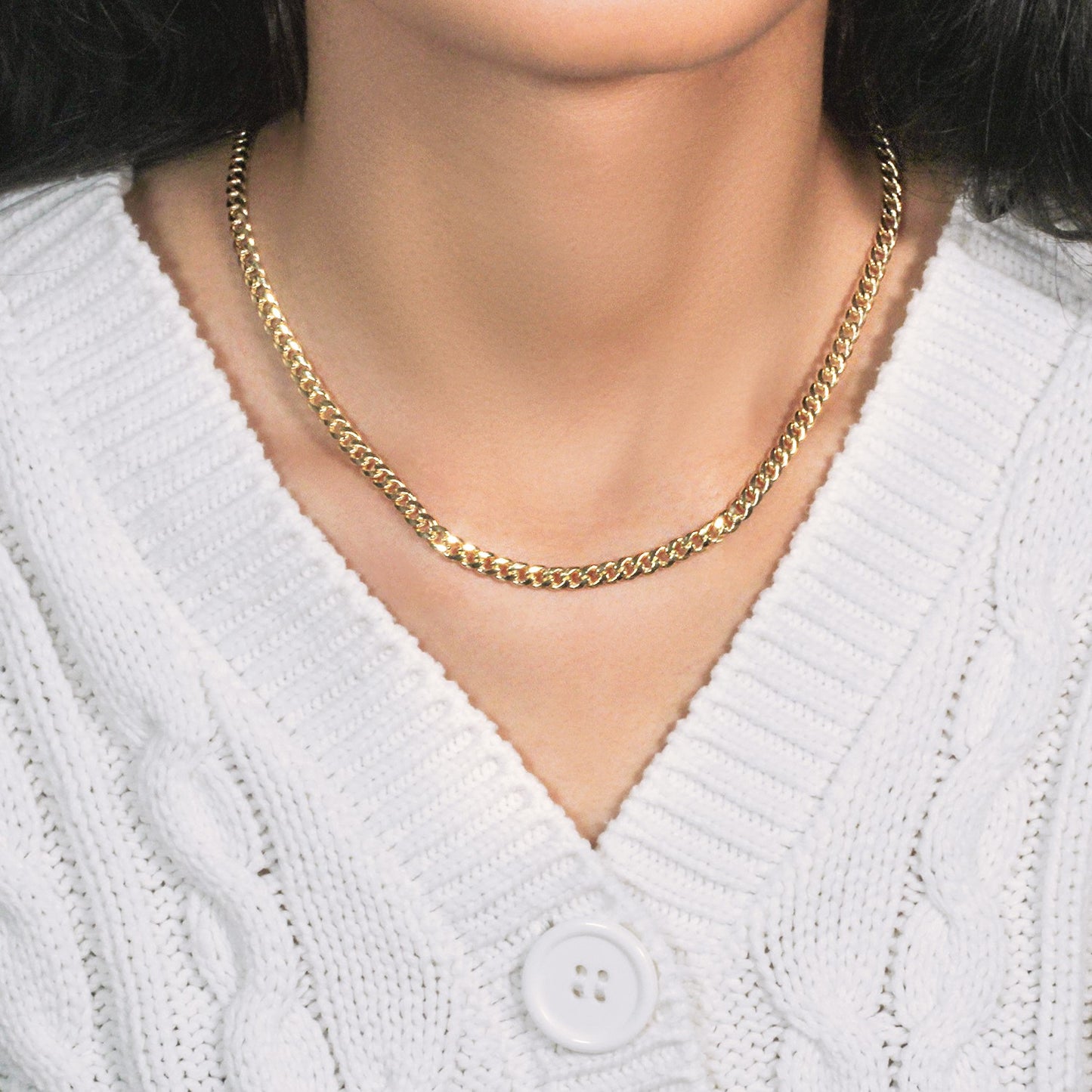 10k Yellow Gold Miami Cuban Semi Solid Chain (4.50 mm)