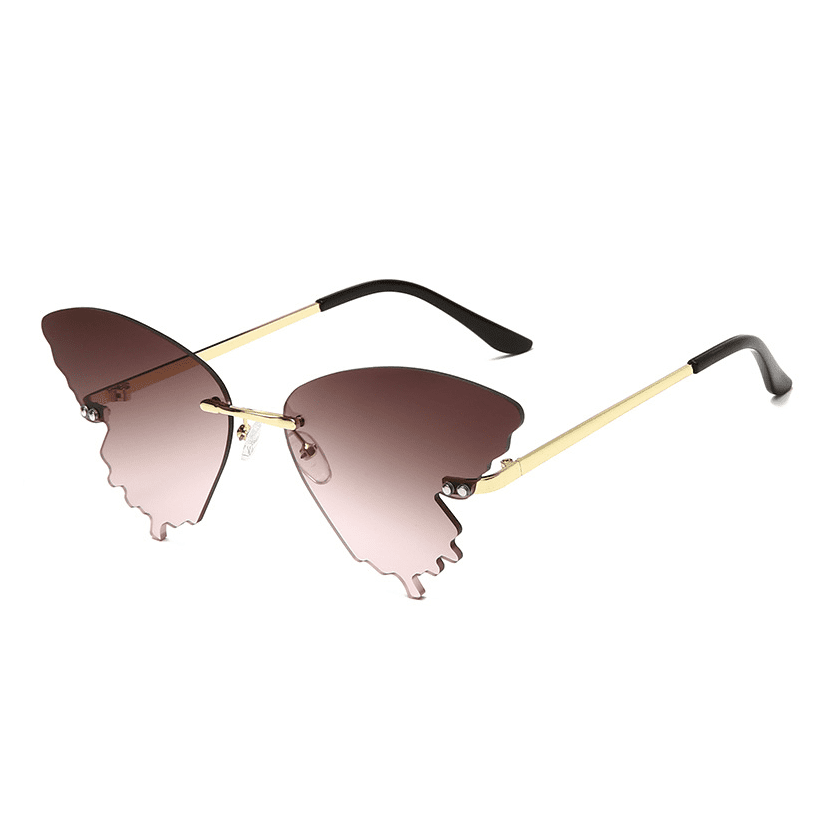 Butterfly Rimless Sunglasses