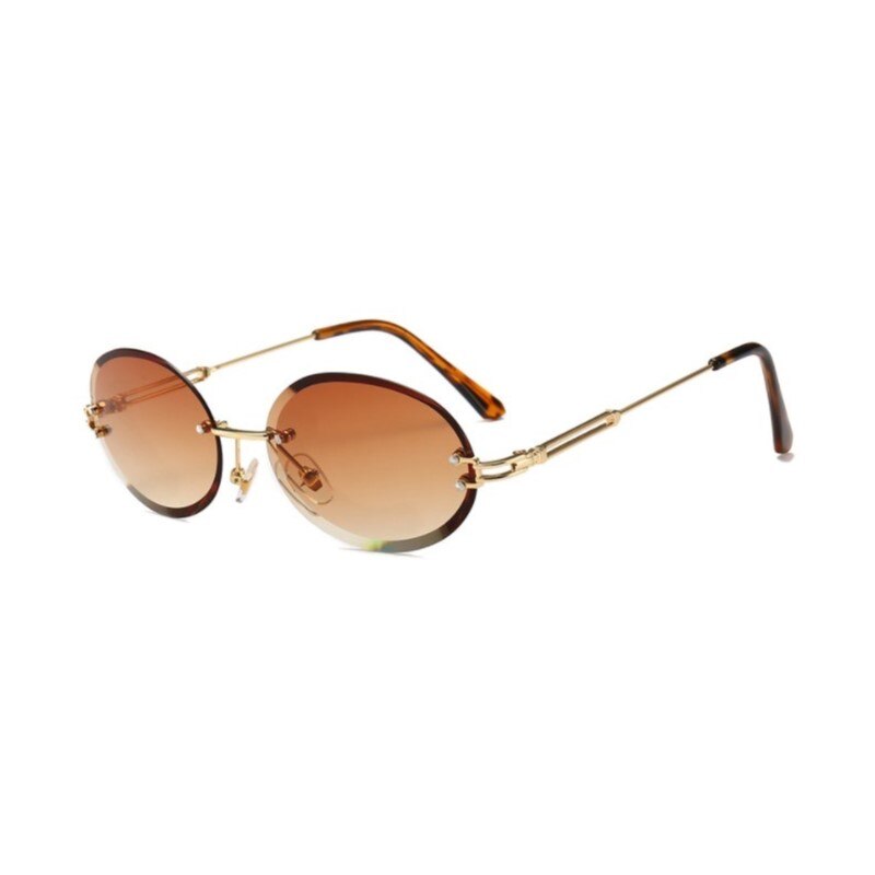 Luxury Rimless Steampunk Men Sunglasses