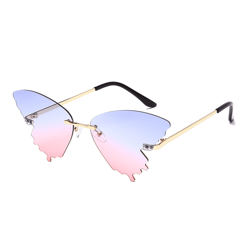 Butterfly Rimless Sunglasses
