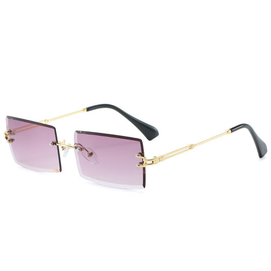 Rectangle Rimless Square Luxury Sun Glasses