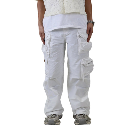 REVOL FINE TWILL NYLON BAGGY FIT CARGO PANTS
