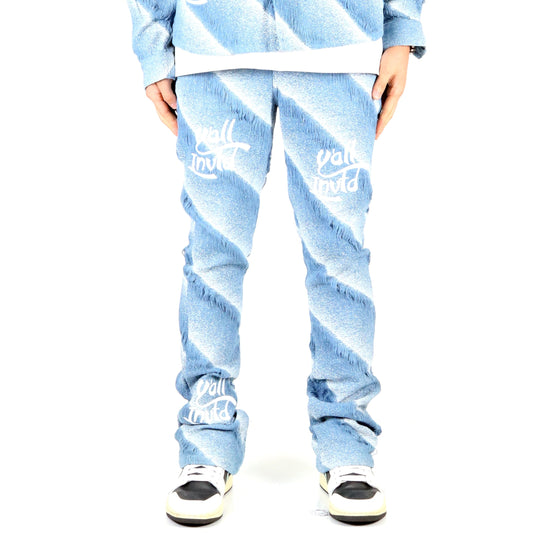 Men's premium jacquard pattern slim fit denim pant.