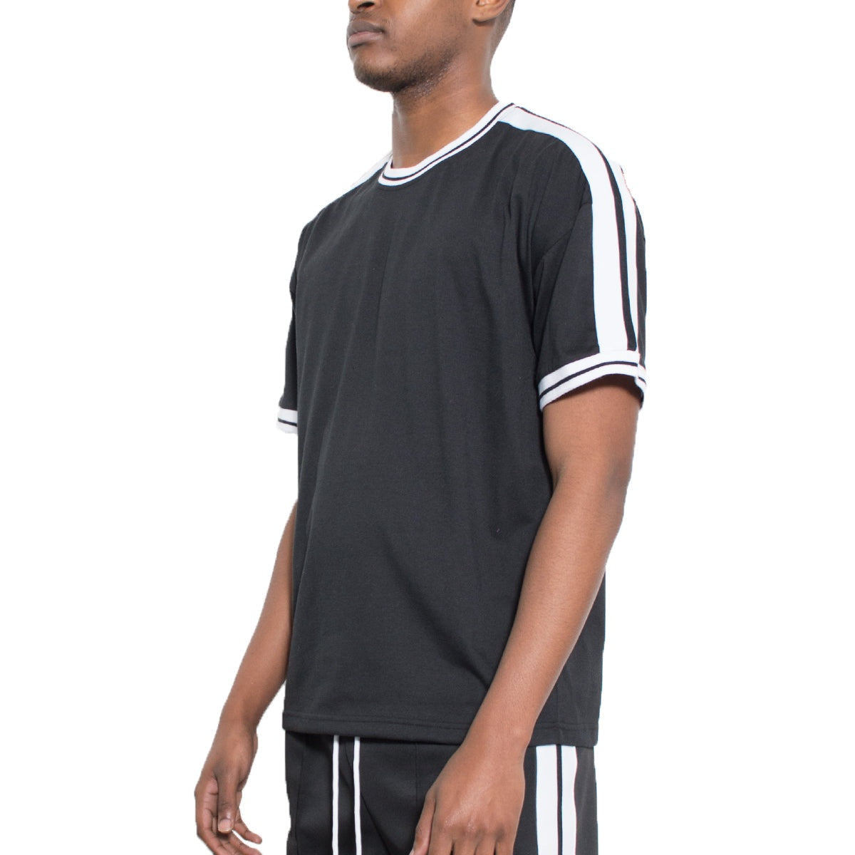 Solid Side Stripe TShirt-4