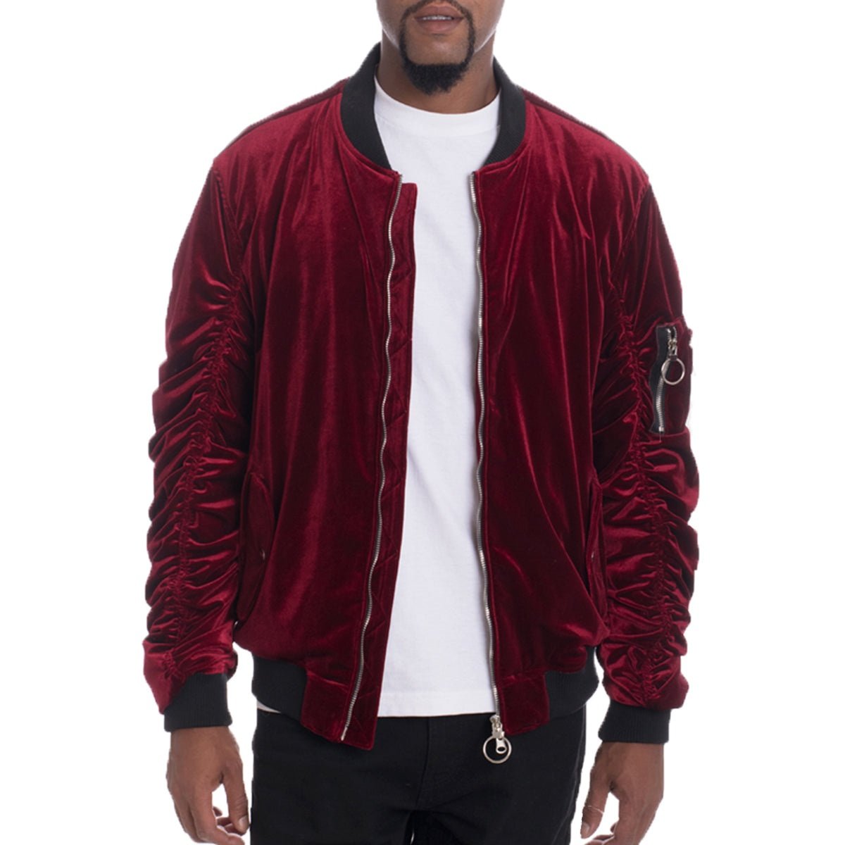 Velour Bomber Jacket-5