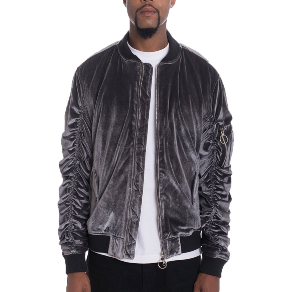 Velour Bomber Jacket-4