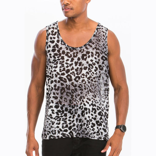 NEUTRAL LEOPARD SPOT TANK