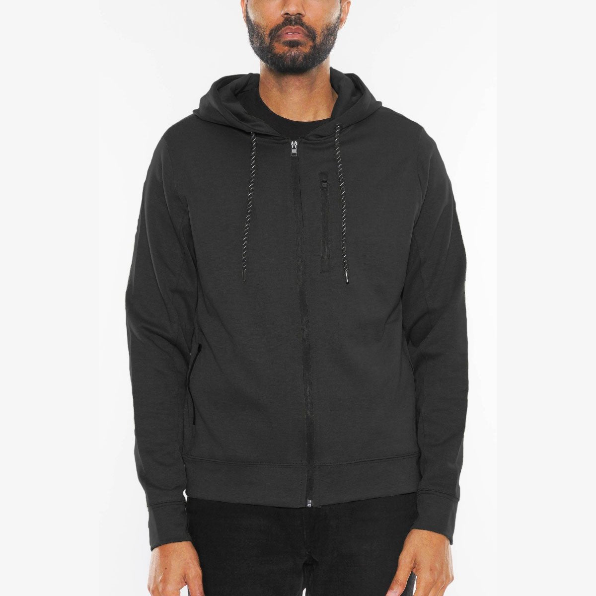 Crosstek Heathered Zip Up Jacket-10