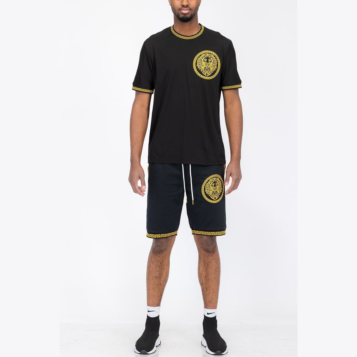 Lion Head Tshirt Short Set