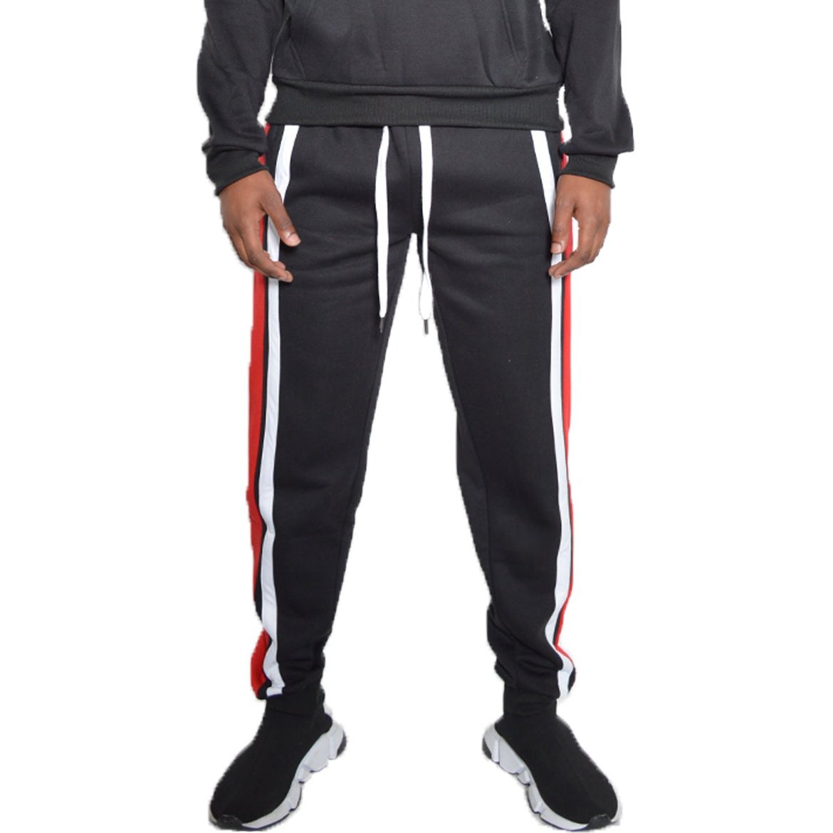 Tripe Cotton Sweat Pants