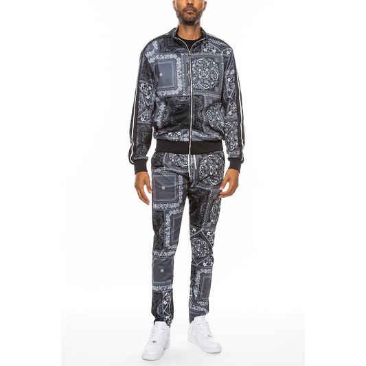 Paisley All Over Print Track Jacket Set