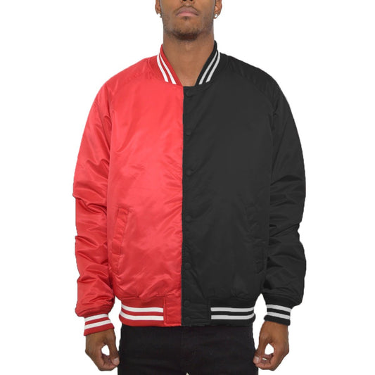 Two Tone Varsity Bomber Jacket-0