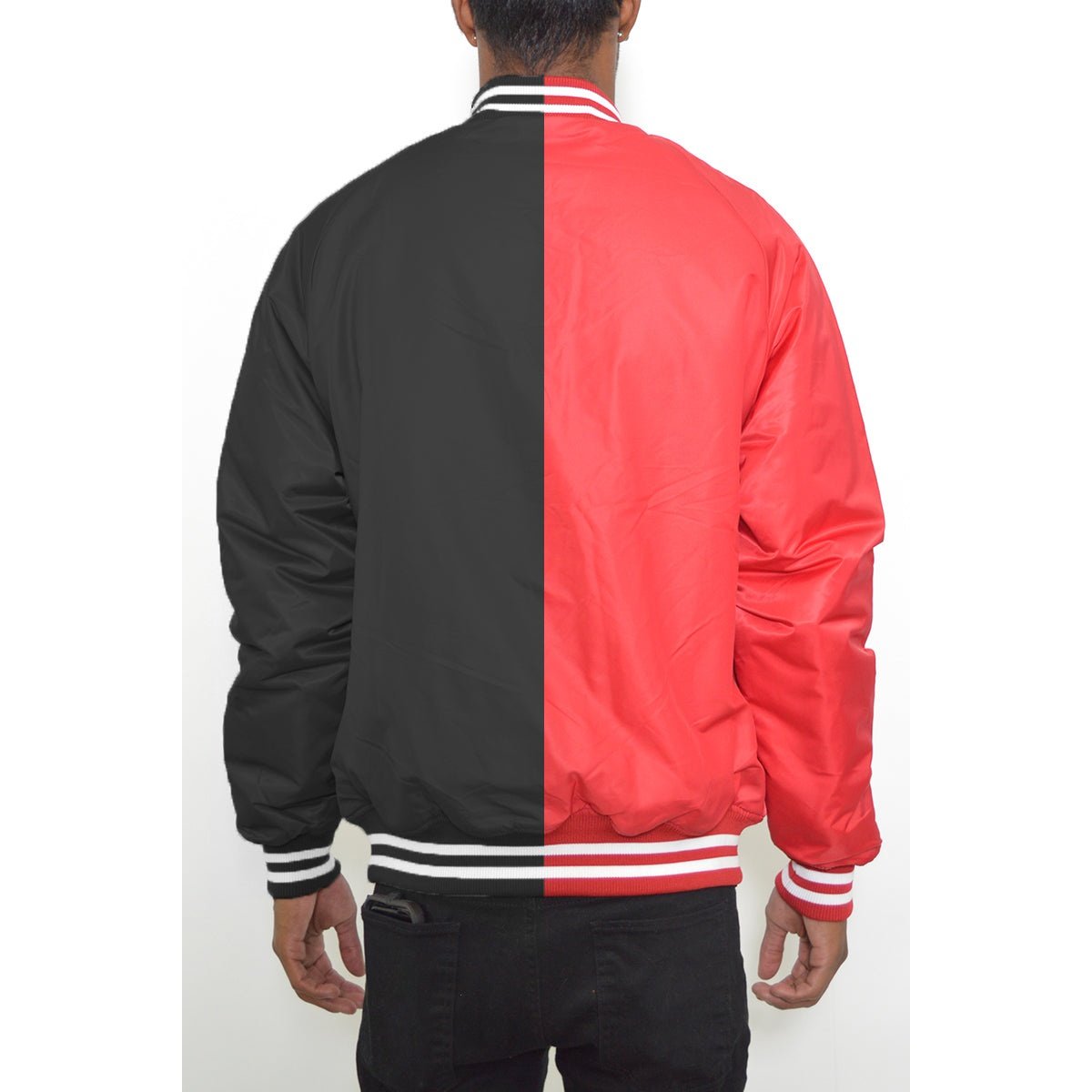 Two Tone Varsity Bomber Jacket-2