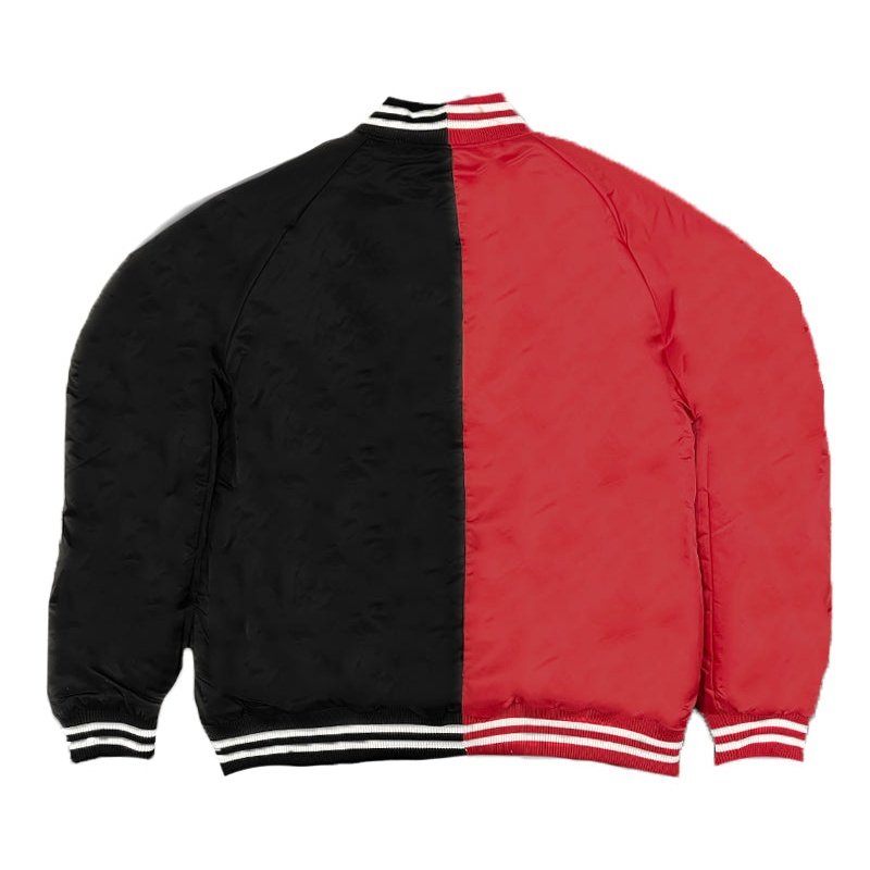 Two Tone Varsity Bomber Jacket-3