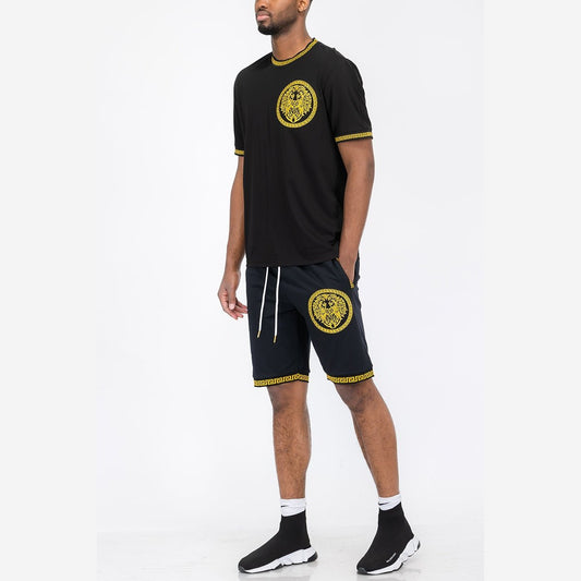 Lion Head Tshirt Short Set