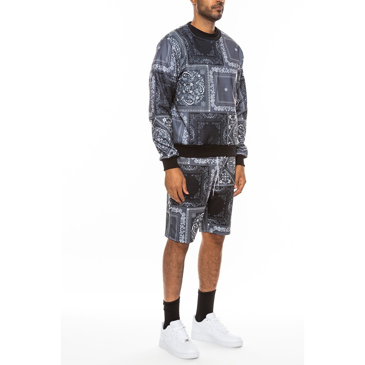 Paisley All Over Print Crew Set