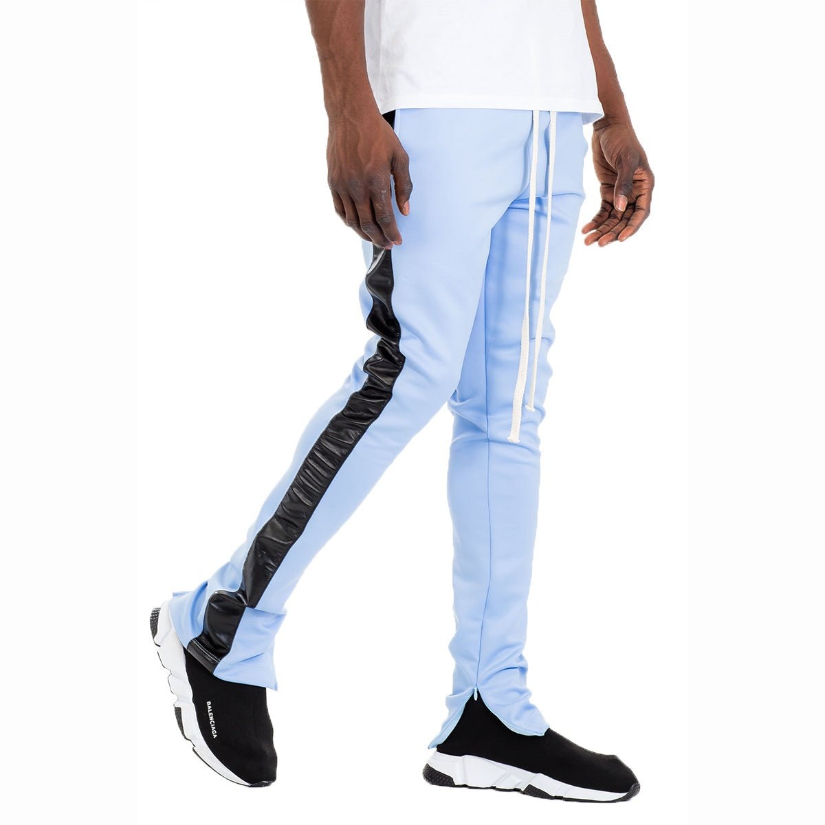 Leather Stripe Track Pant