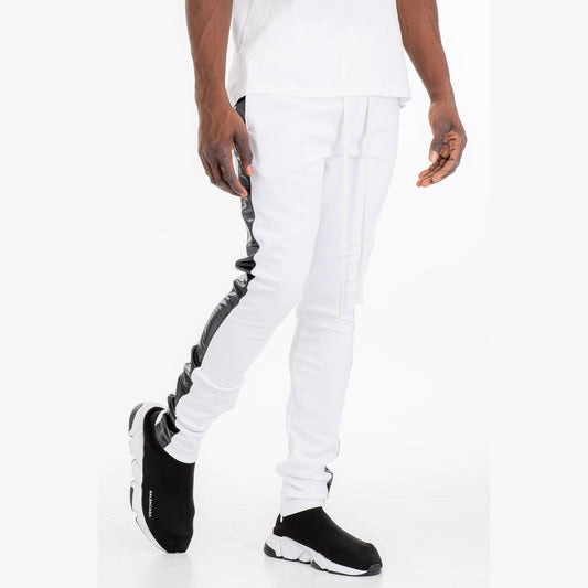 Leather Stripe Track Pant