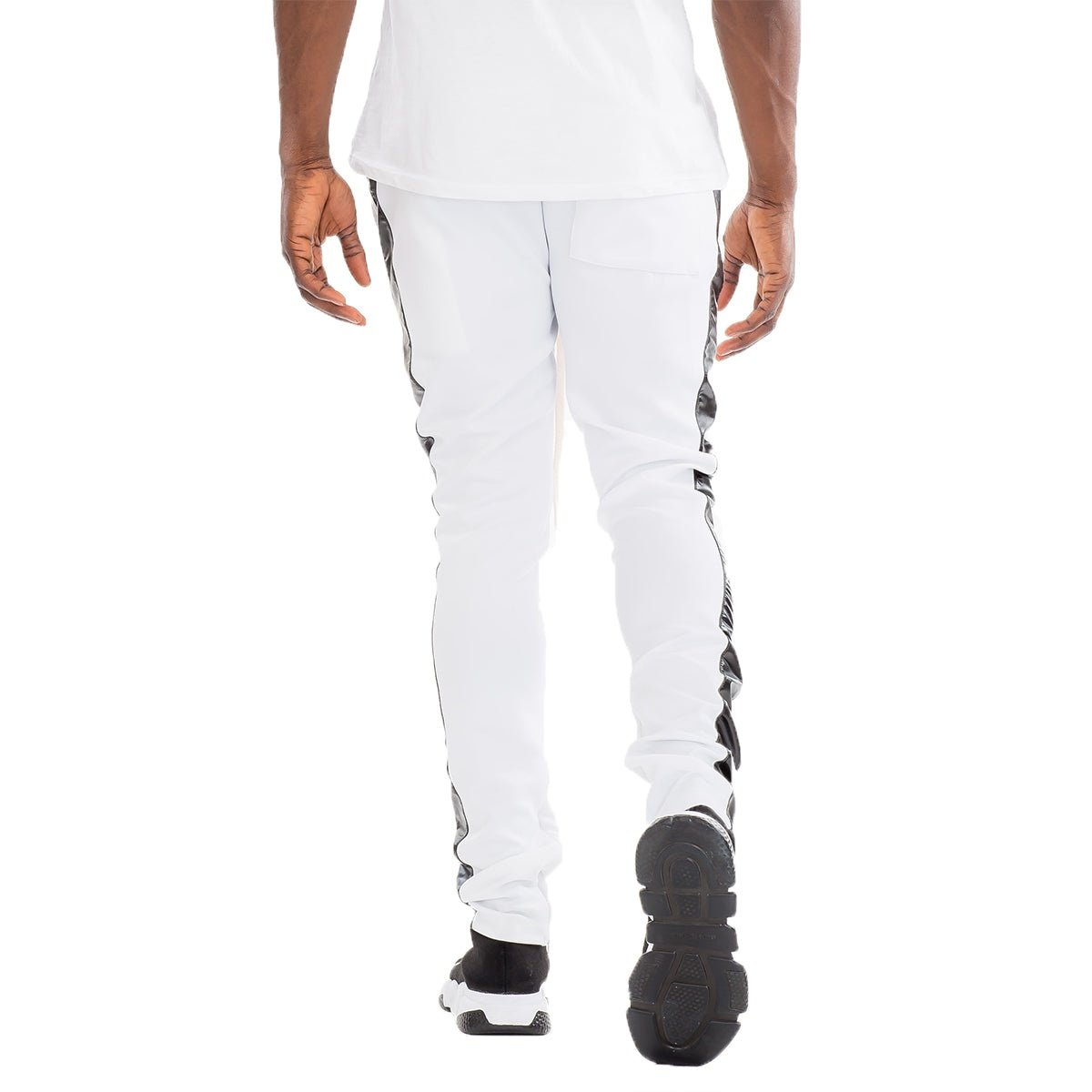 Leather Stripe Track Pant