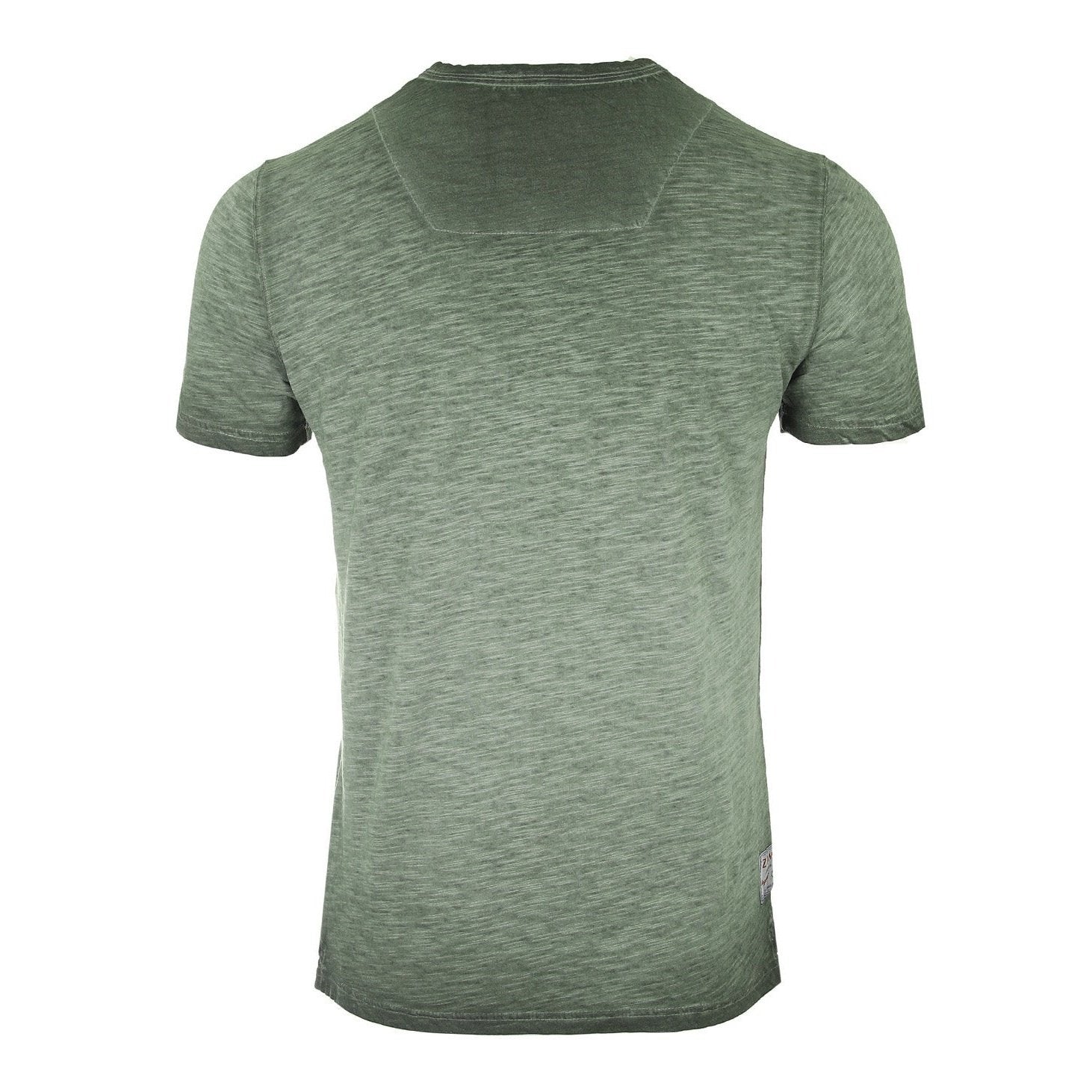 Men's Short Sleeve Crew Neck Oil Wash Vintage Button Henley T-Shirt