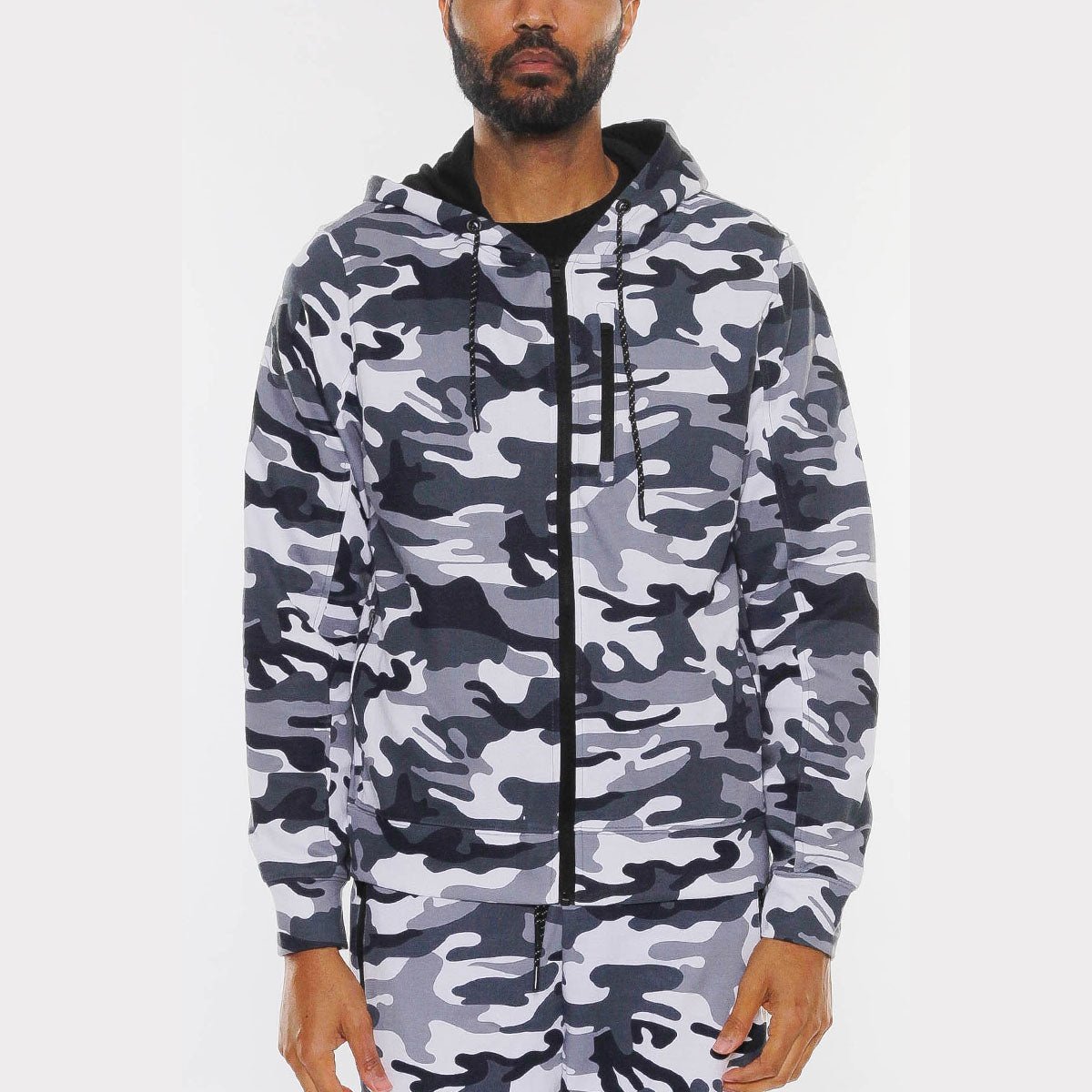 Crosstek Heathered Zip Up Jacket-6