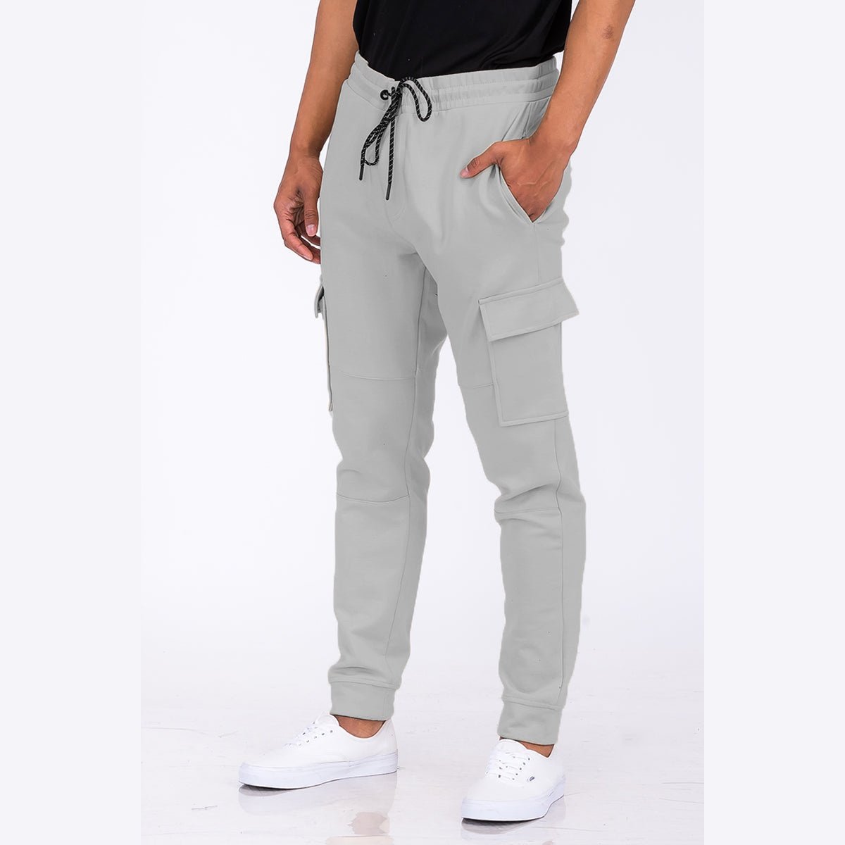 Cotton Blend Cargo Joggers