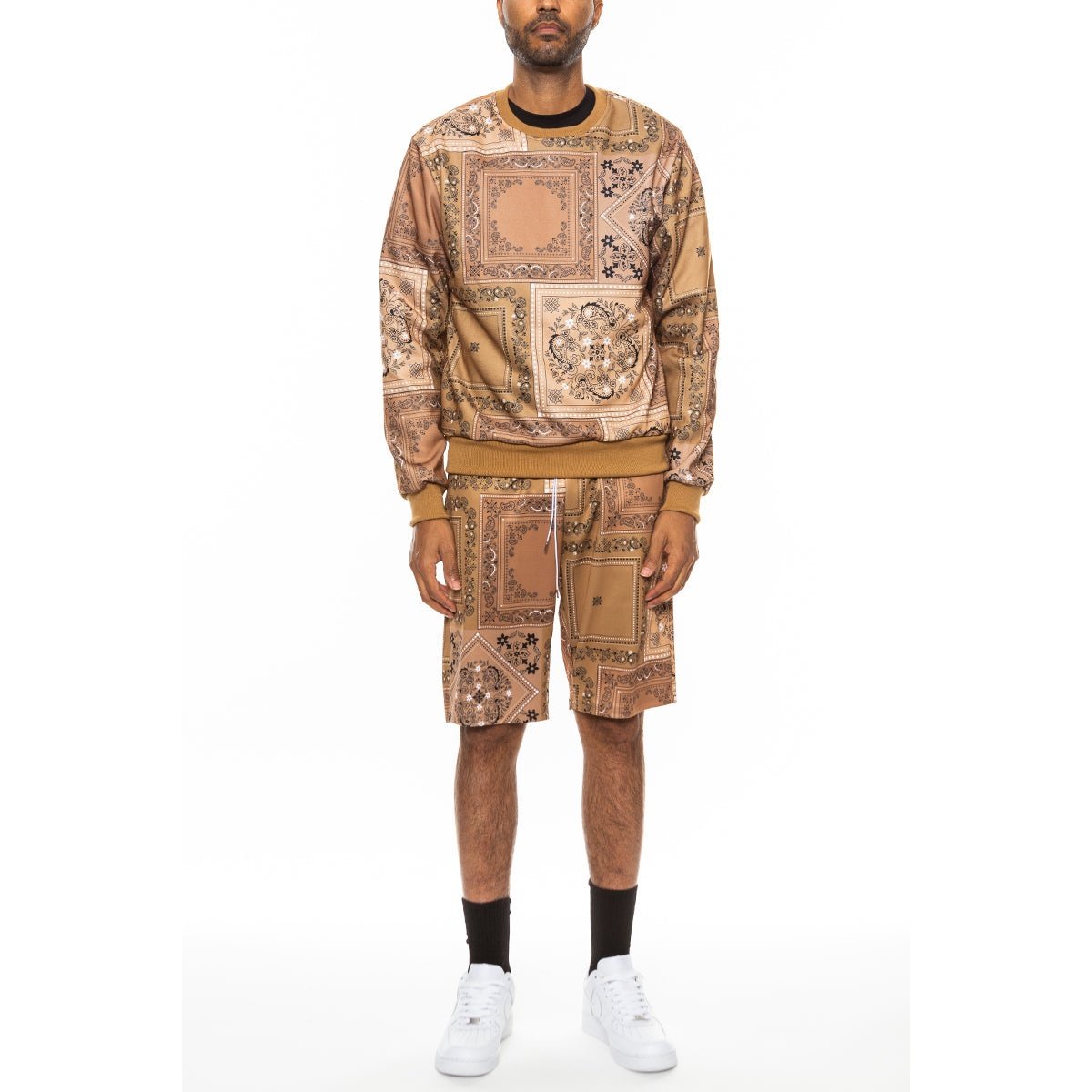 Paisley All Over Print Crew Set