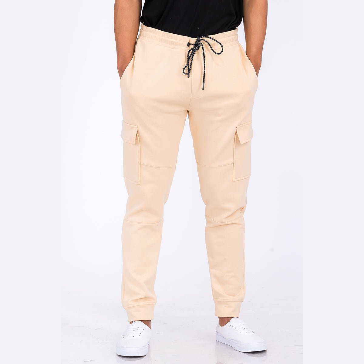 Cotton Blend Cargo Joggers