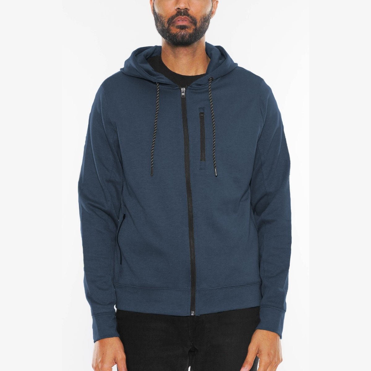 Crosstek Heathered Zip Up Jacket-7