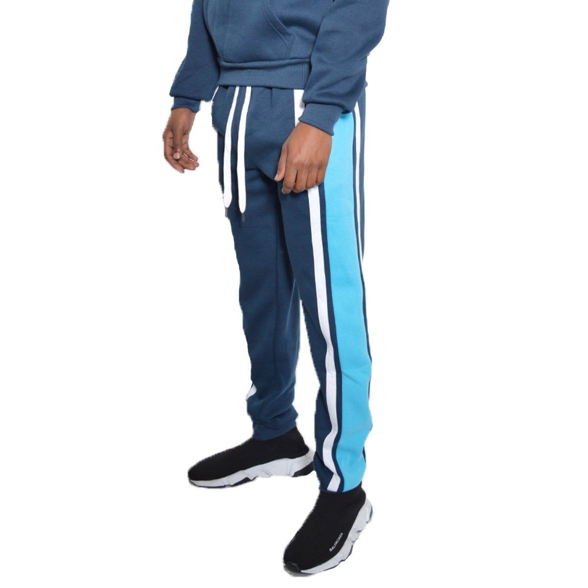 Tripe Cotton Sweat Pants