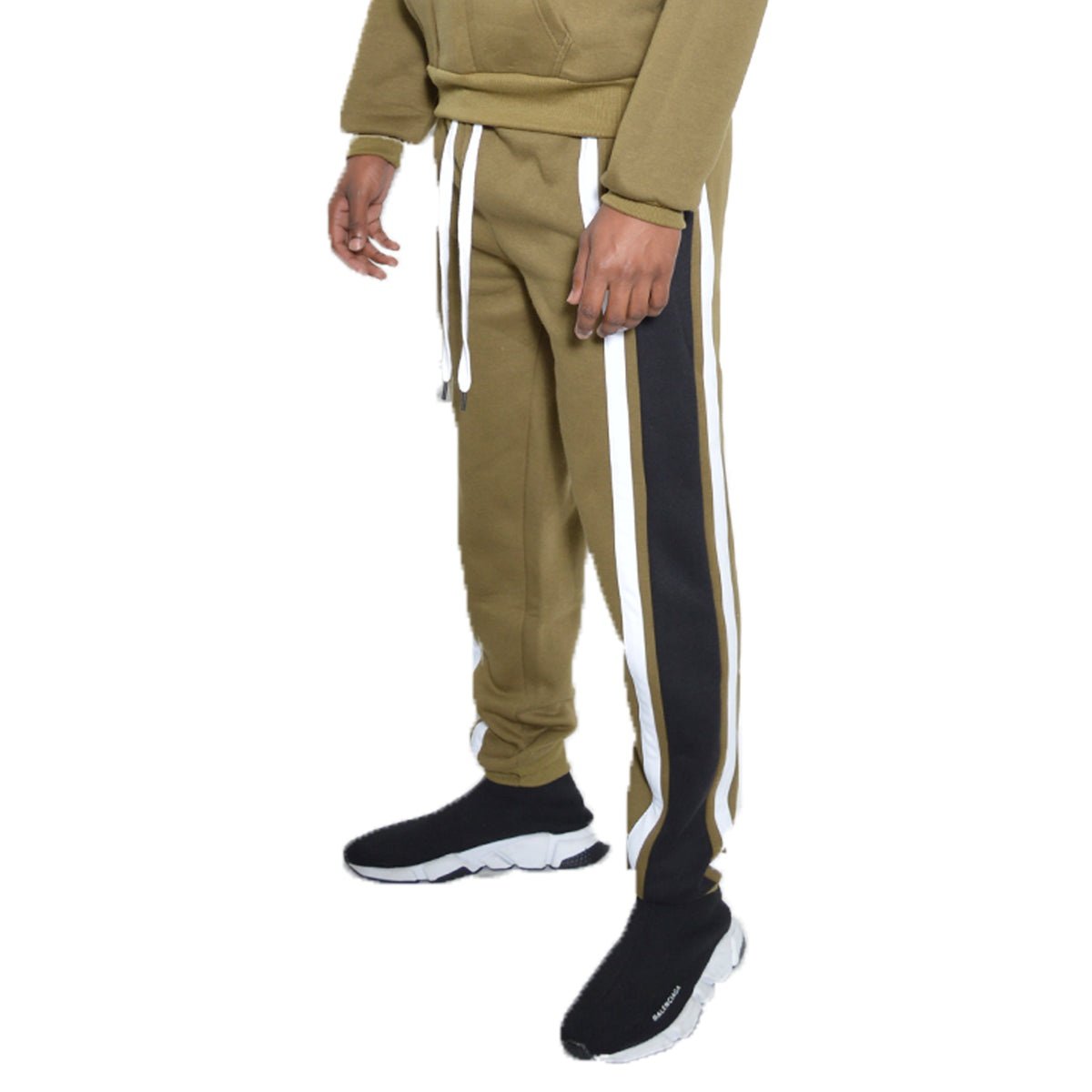 Tripe Cotton Sweat Pants