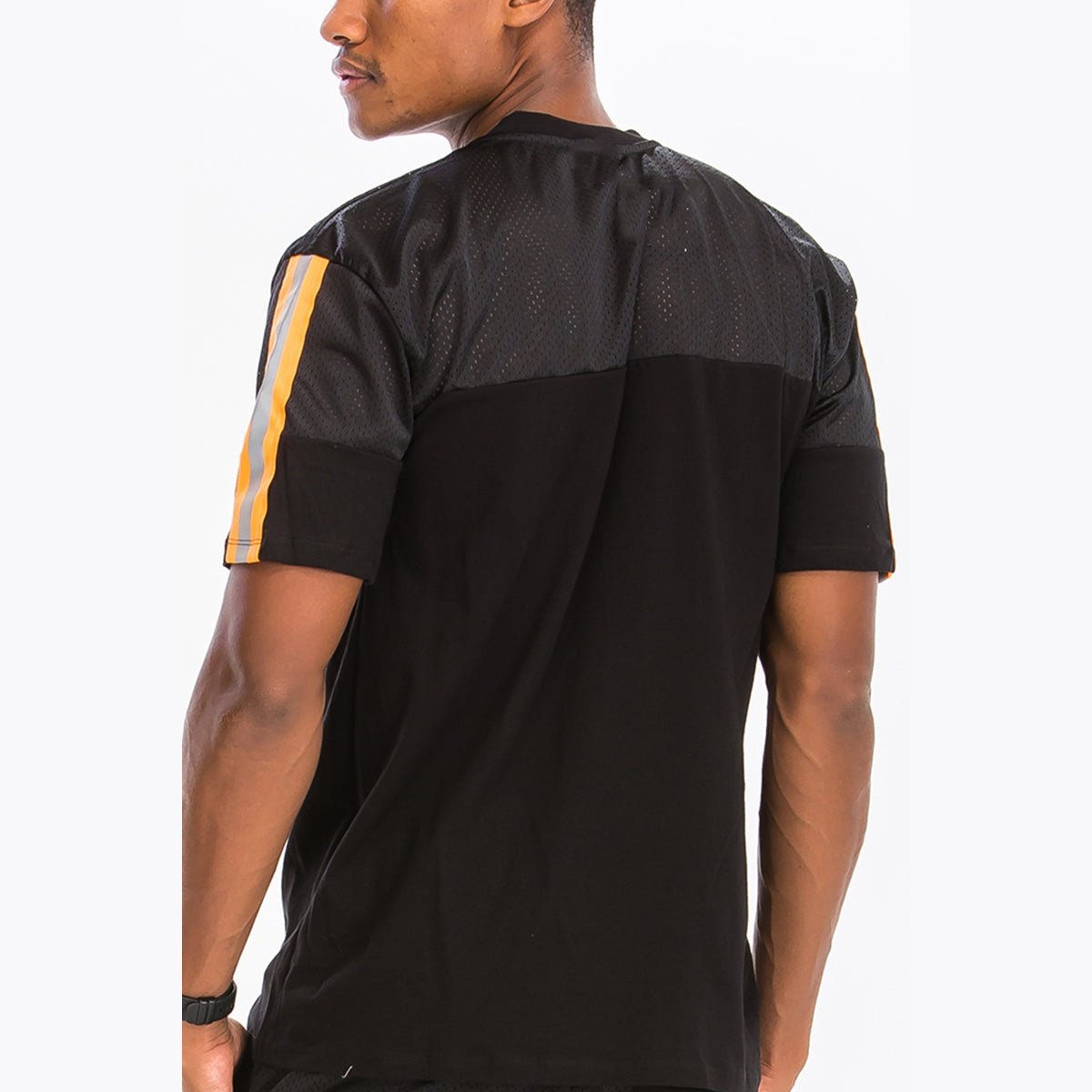 Quarter Mesh Cotton Tee-3