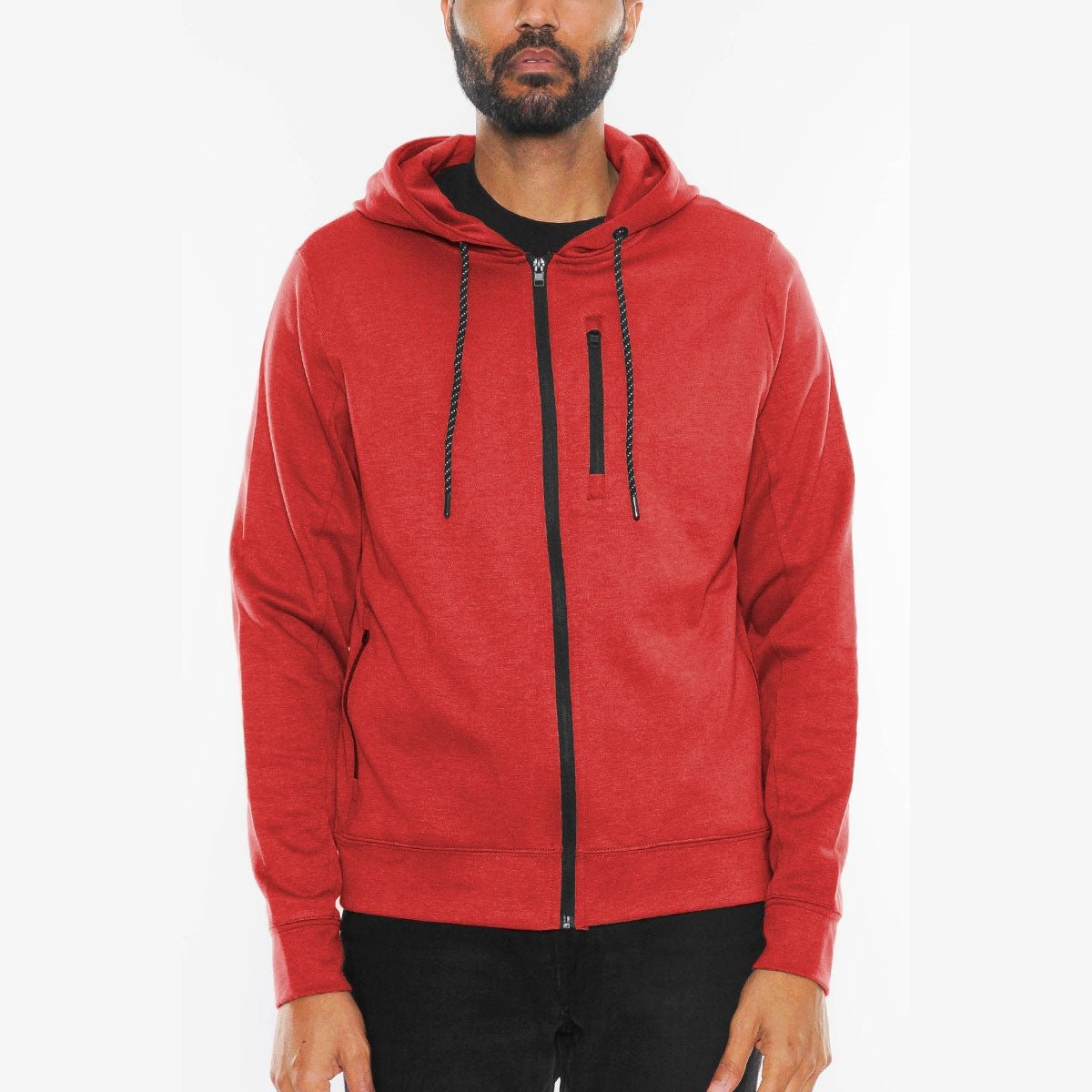 Crosstek Heathered Zip Up Jacket-9