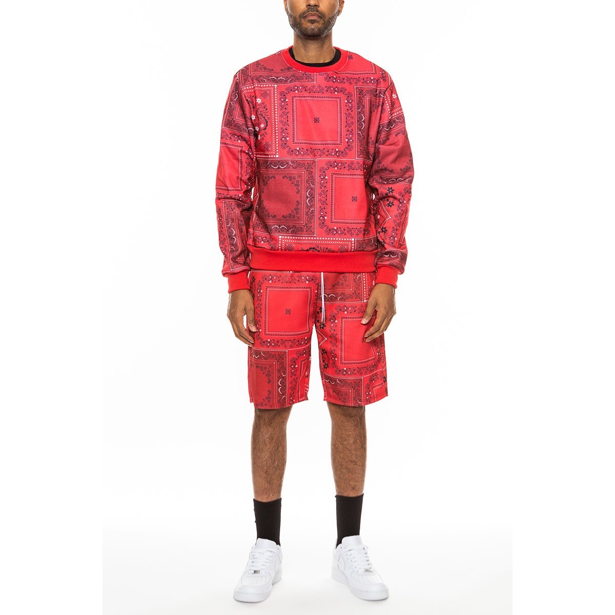 Paisley All Over Print Crew Set