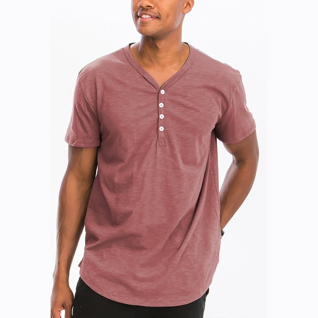 Henley Scallop Tee