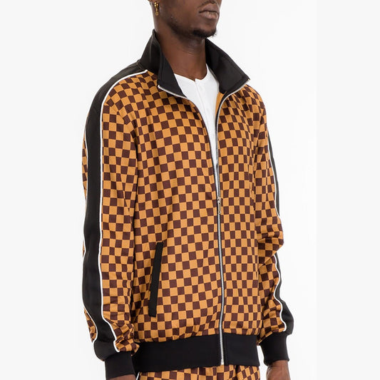 Mastermind Checkered Track Jacket-0