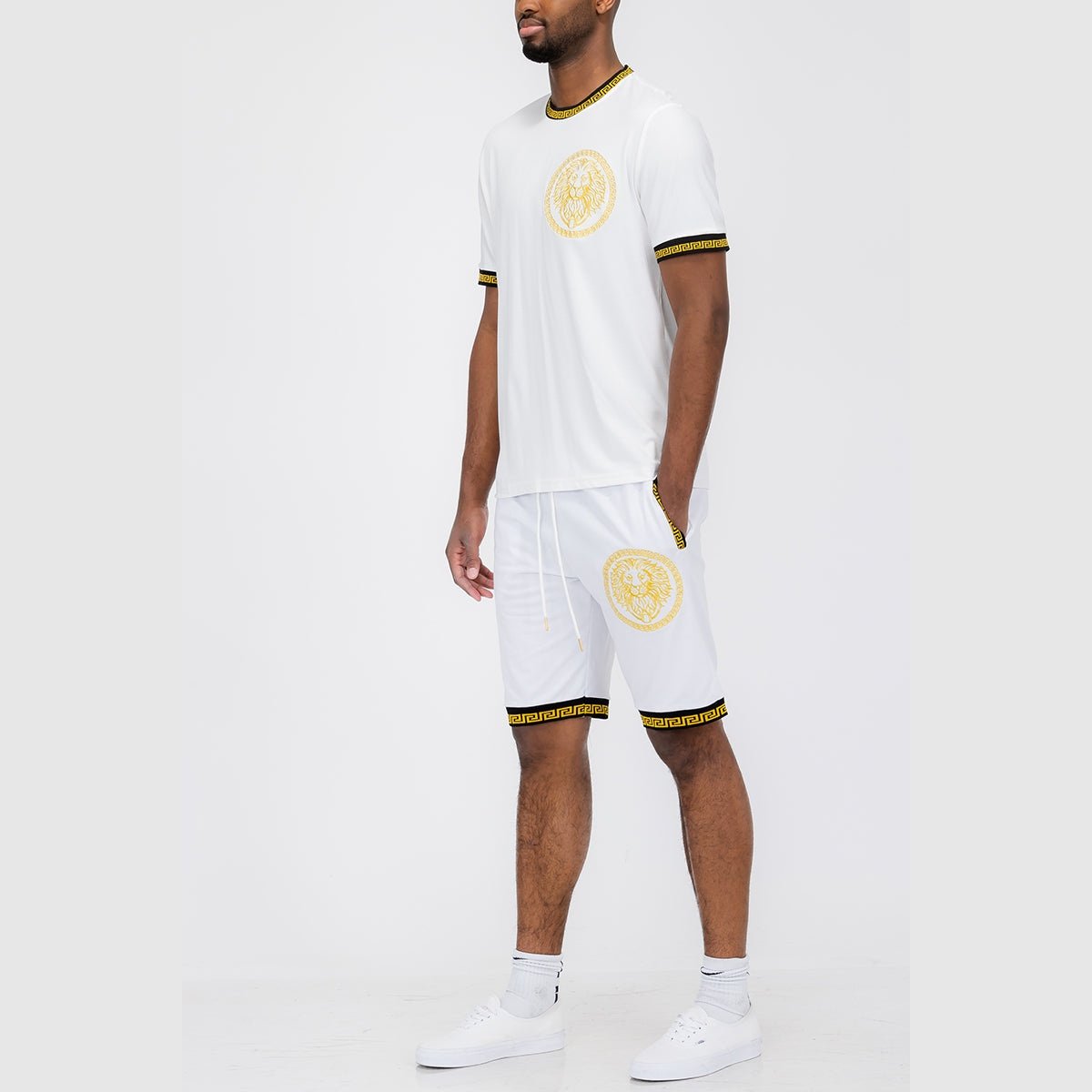 Lion Head Tshirt Short Set