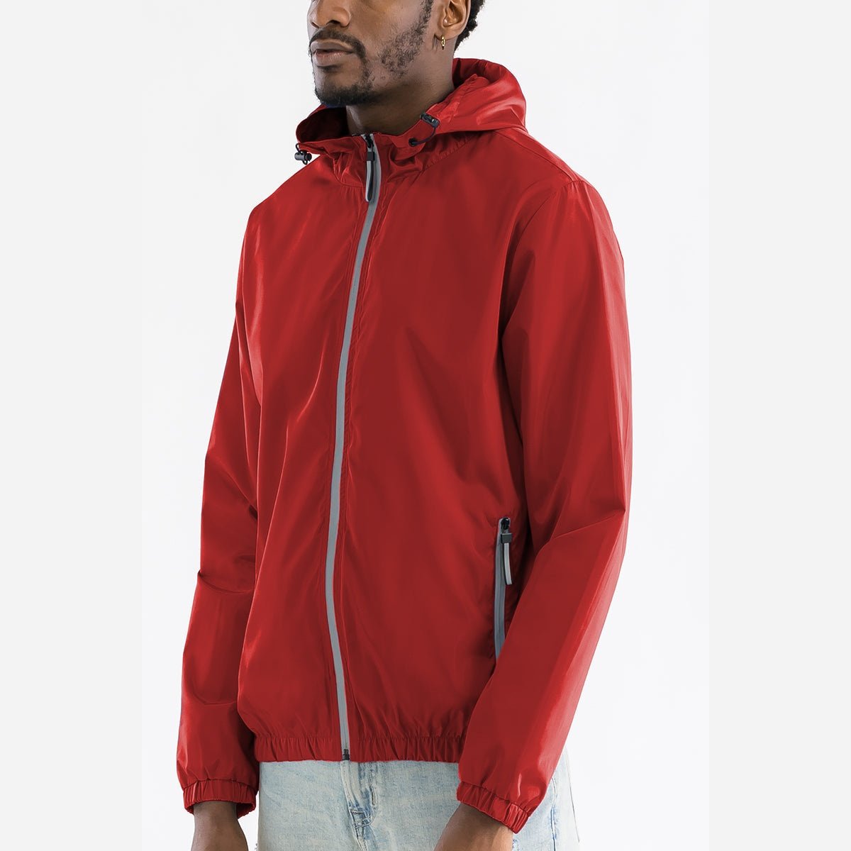 Reflective Zipper Windbreaker-6