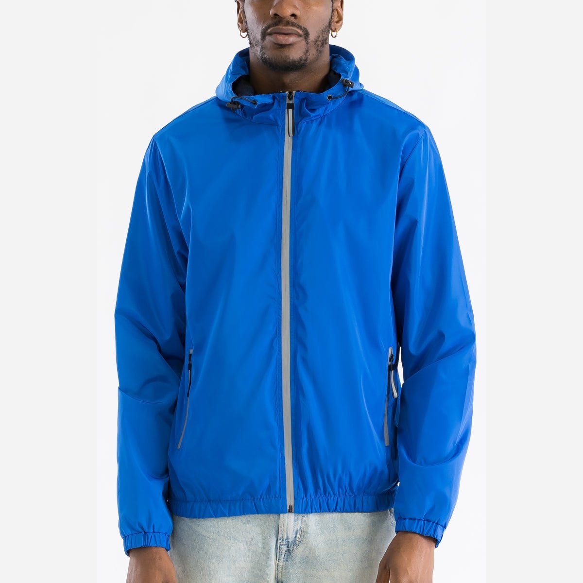 Reflective Zipper Windbreaker-0