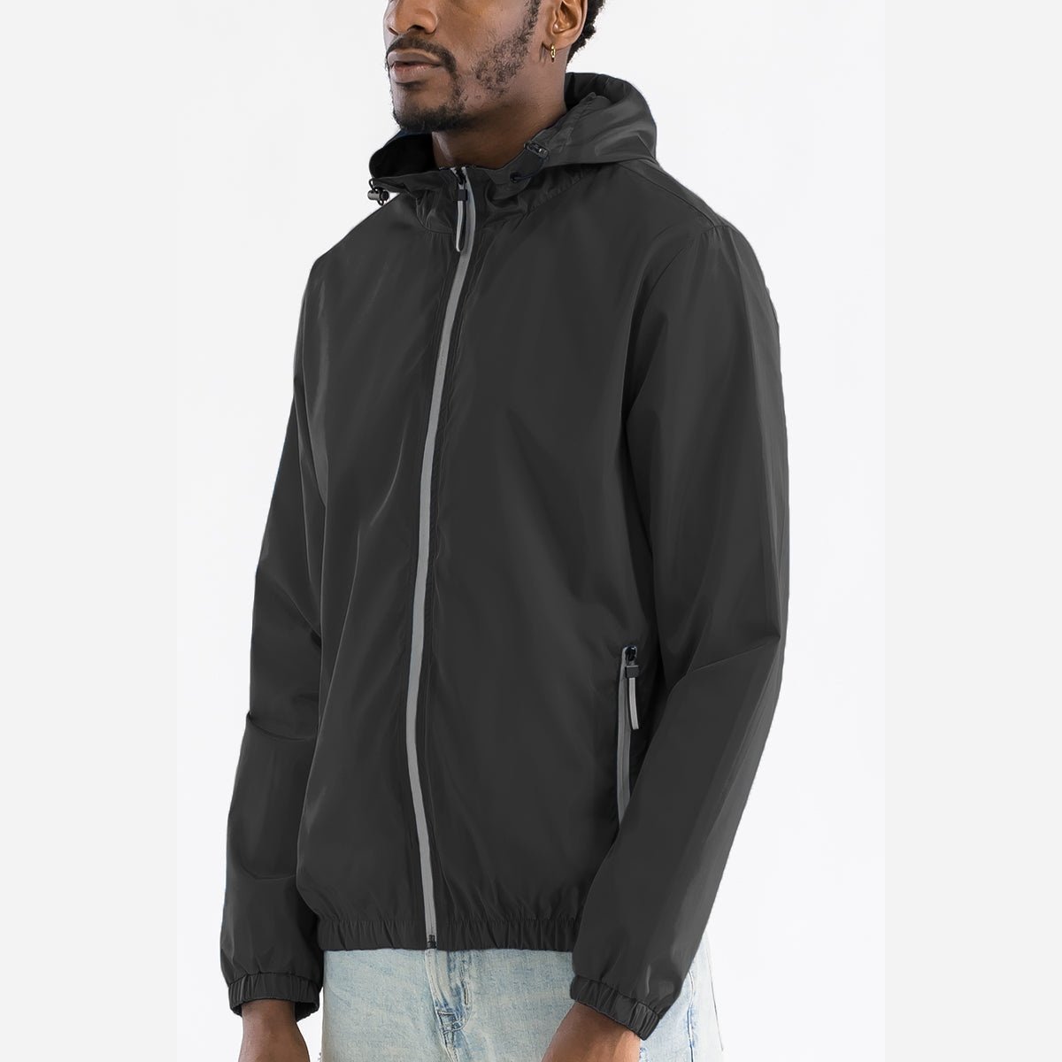 Reflective Zipper Windbreaker-7