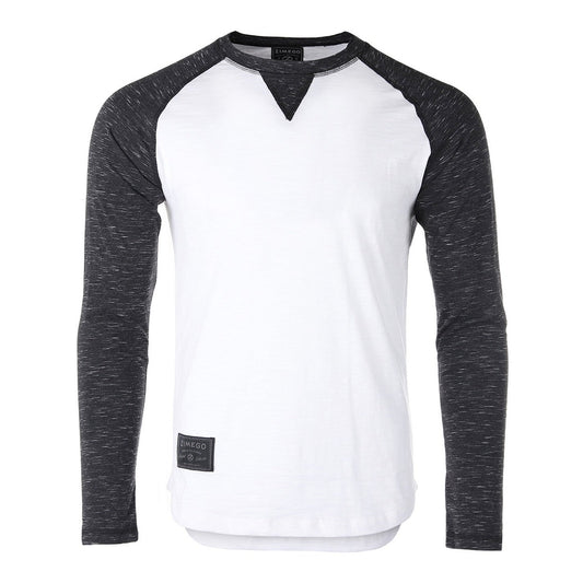 Men Athletic Fit Baseball Retro Contrast Long Sleeve Raglan T-Shirt