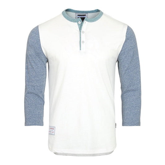 Men's 3/4 Sleeve Baseball Retro Henley – Casual Athletic Button Crewneck Shirts