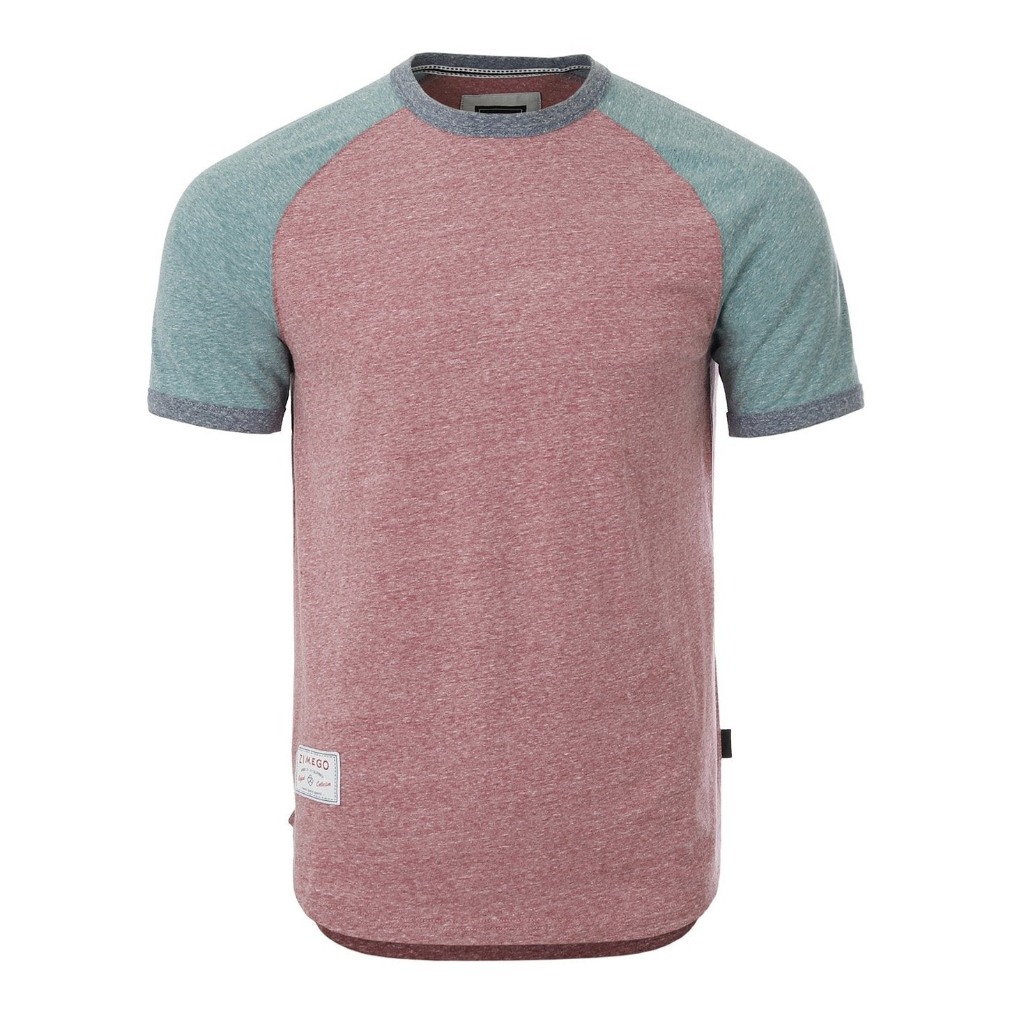 Men's Short Sleeve Classic Retro Contrast Raglan Ringer T-Shirt
