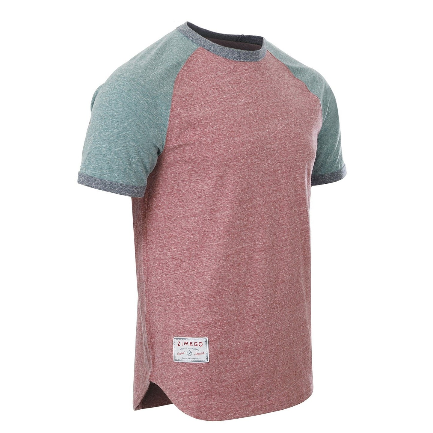 Men's Short Sleeve Classic Retro Contrast Raglan Ringer T-Shirt