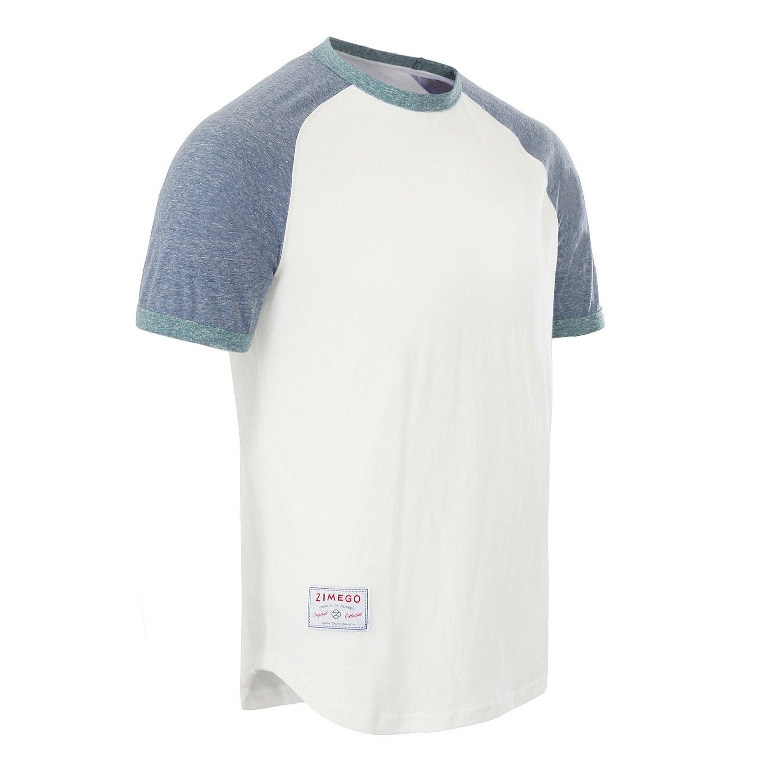 Men's Short Sleeve Classic Retro Contrast Raglan Ringer T-Shirt