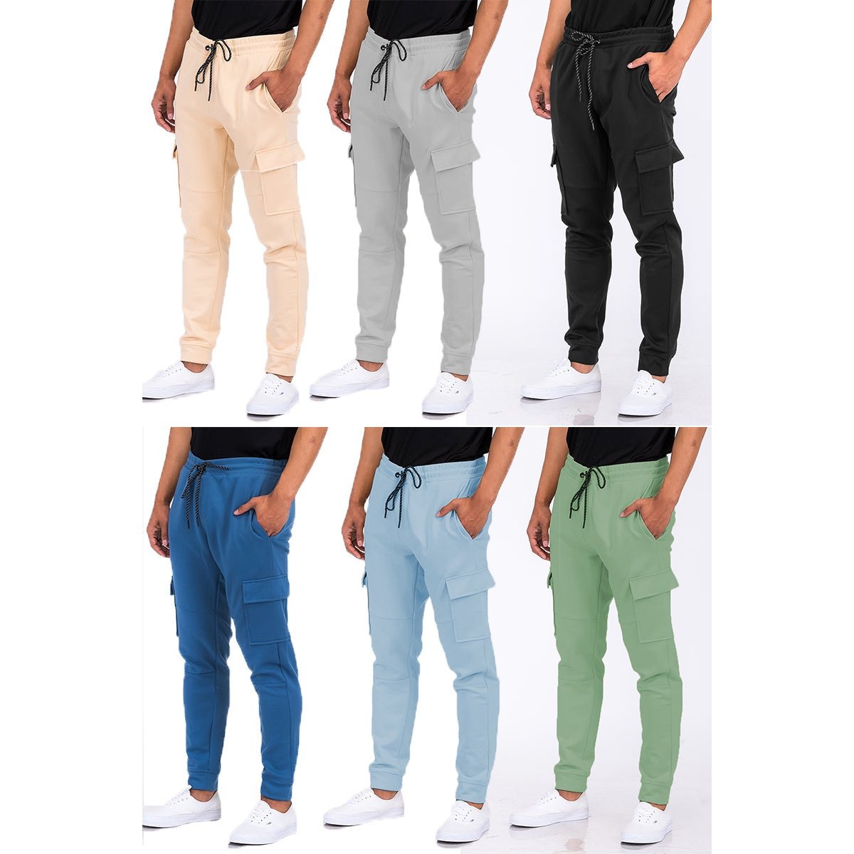 Cotton Blend Cargo Joggers